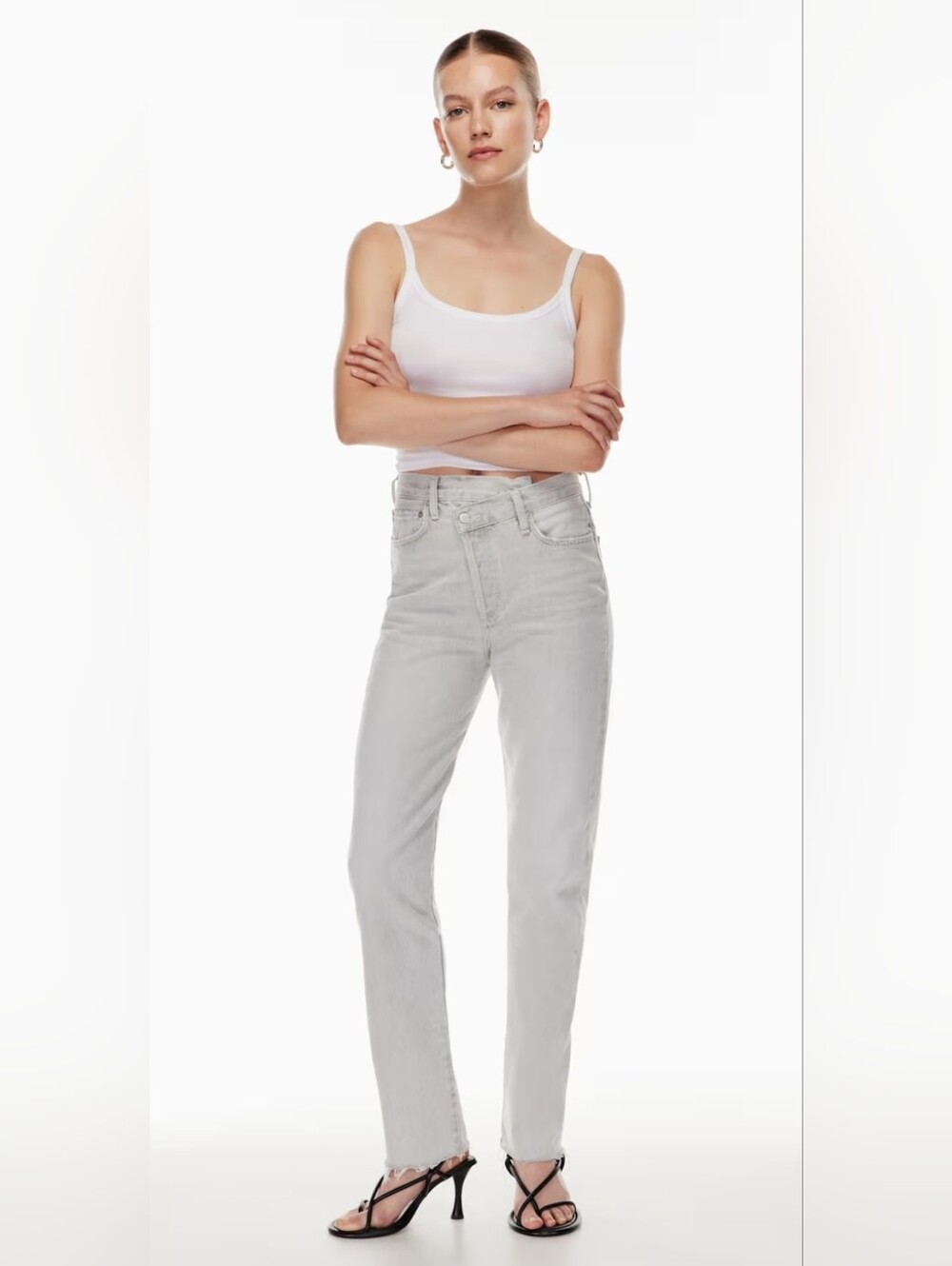 Agolde High Waisted Criss Cross Jeans